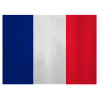 France flag, Επιφάνεια κοπής γυάλινη (38x28cm)