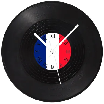 France flag, Ρολόι τοίχου Βινύλιο (30cm)