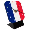 Quartz Wooden table clock with hands (10cm)
