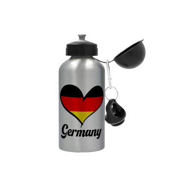 Germany flag, Metallic water jug, Silver, aluminum 500ml