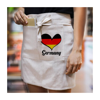 Germany flag, Ποδιά Μέσης με διπλή τσέπη Barista/Bartender, Beige
