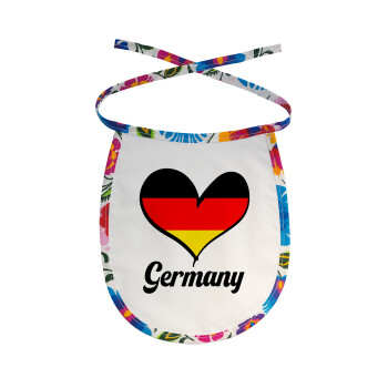 Germany flag, Σαλιάρα μωρού αλέκιαστη με κορδόνι Χρωματιστή