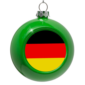Germany flag, Green Christmas tree ornament bauble 8cm