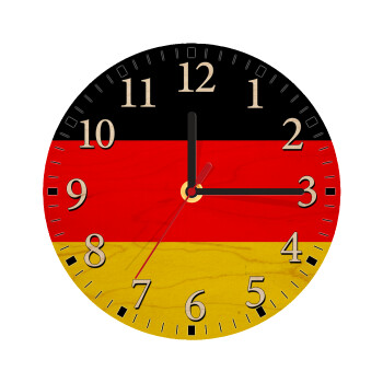 Germany flag, Ρολόι τοίχου ξύλινο plywood (20cm)