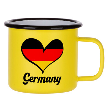 Germany flag, Κούπα Μεταλλική εμαγιέ ΜΑΤ Κίτρινη 360ml