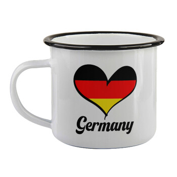 Germany flag, Κούπα εμαγιέ με μαύρο χείλος 360ml