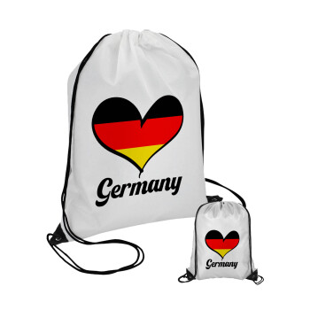 Germany flag, Τσάντα πουγκί με μαύρα κορδόνια 45χ35cm (1 τεμάχιο)