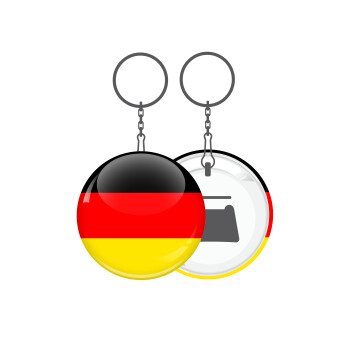 Germany flag, Μπρελόκ μεταλλικό 5cm με ανοιχτήρι