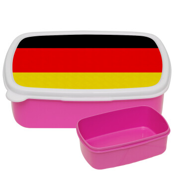 Germany flag, ΡΟΖ παιδικό δοχείο φαγητού (lunchbox) πλαστικό (BPA-FREE) Lunch Βox M18 x Π13 x Υ6cm