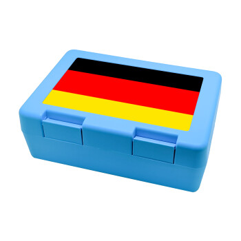 Germany flag, Children's cookie container LIGHT BLUE 185x128x65mm (BPA free plastic)