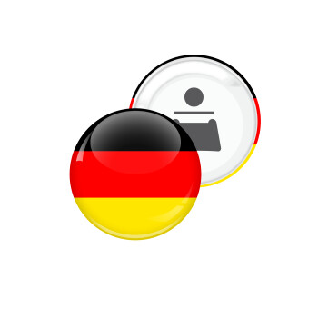 Germany flag, Μαγνητάκι και ανοιχτήρι μπύρας στρογγυλό διάστασης 5,9cm