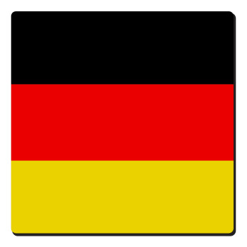 Germany flag, Τετράγωνο μαγνητάκι ξύλινο 6x6cm