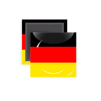 Germany flag, Μαγνητάκι ψυγείου τετράγωνο διάστασης 5x5cm