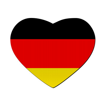 Germany flag, Mousepad heart 23x20cm