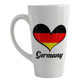 Germany flag, Κούπα κωνική Latte Μεγάλη, κεραμική, 450ml