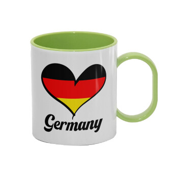 Germany flag, Κούπα (πλαστική) (BPA-FREE) Polymer Πράσινη για παιδιά, 330ml