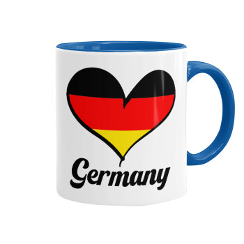 Germany flag, Mug colored blue, ceramic, 330ml