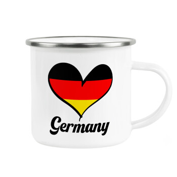 Germany flag, Κούπα Μεταλλική εμαγιέ λευκη 360ml