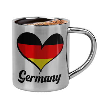 Germany flag, Double-wall metal cup for espresso (220ml)