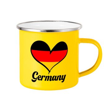 Germany flag, Κούπα Μεταλλική εμαγιέ Κίτρινη 360ml