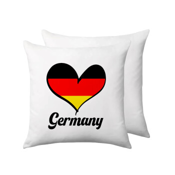 Germany flag, Μαξιλάρι καναπέ 40x40cm περιέχεται το  γέμισμα