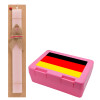 Easter Set, children's snack container PINK & scented flat Easter candle (30cm) (PINK)