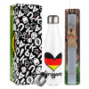 Easter candle, metallic white thermos bottle (500ml) & aromatic flat candle (30cm) (GRAY)