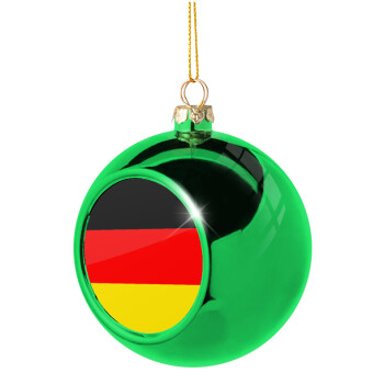 Germany flag, Χριστουγεννιάτικη μπάλα δένδρου Πράσινη 8cm