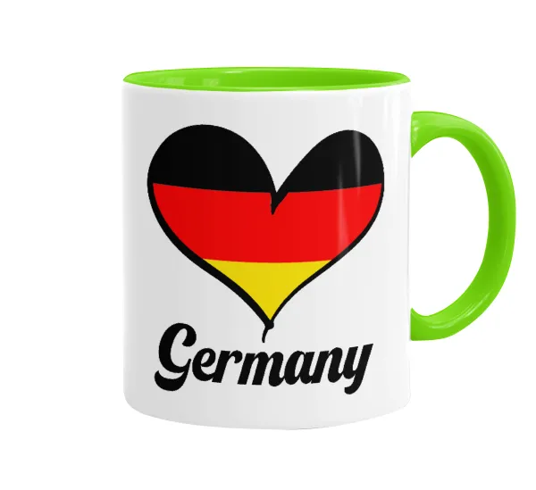Germany flag — Κούπα χρωματιστή βεραμάν, κεραμική, 330ml