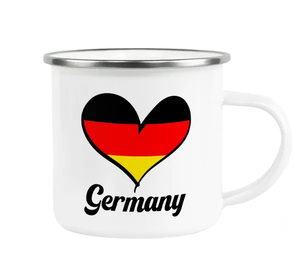 Germany flag — Κούπα Μεταλλική εμαγιέ λευκη 360ml
