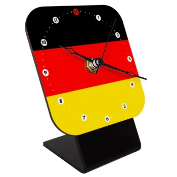 Germany flag, Επιτραπέζιο ρολόι ξύλινο με δείκτες (10cm)