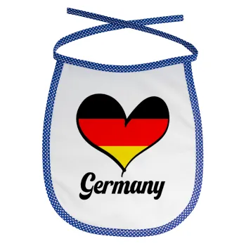 Germany flag, Σαλιάρα μωρού αλέκιαστη με κορδόνι Μπλε