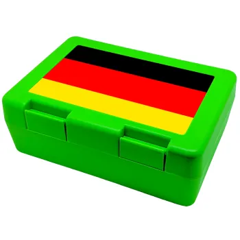 Germany flag, Παιδικό δοχείο κολατσιού ΠΡΑΣΙΝΟ 185x128x65mm (BPA free πλαστικό)