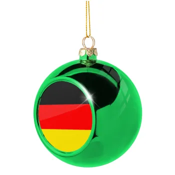 Germany flag, Στολίδι Χριστουγεννιάτικη μπάλα δένδρου Πράσινη 8cm