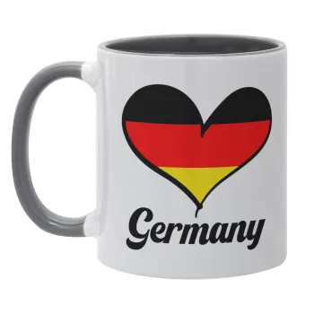 Germany flag, Mug colored grey, ceramic, 330ml