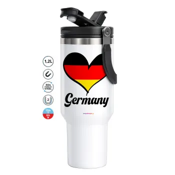 Germany flag, Mega Travel Mug / Travel Mug, double walled (thermal) 1.2L