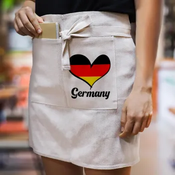 Germany flag, Ποδιά Μέσης με διπλή τσέπη Barista/Bartender, Beige
