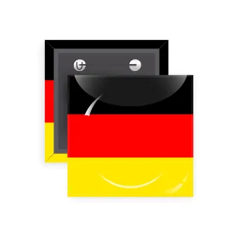 Germany flag, Κονκάρδα παραμάνα τετράγωνη 5x5cm