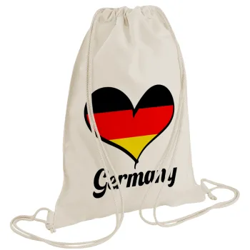 Germany flag, Backpack bag GYMBAG natural (28x40cm)