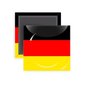 Germany flag, Μαγνητάκι ψυγείου τετράγωνο διάστασης 5x5cm