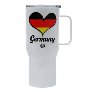 Germany flag, Mega Stainless steel Tumbler with lid, double wall 750L