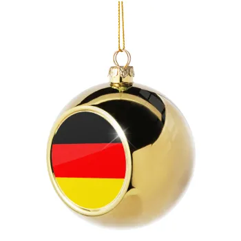 Germany flag, Golden Christmas tree ball ornament 8cm