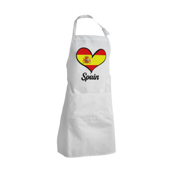 Spain flag, Adult Chef Apron (with sliders and 2 pockets)