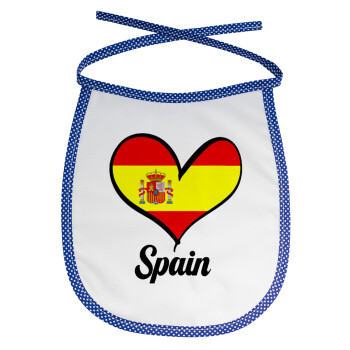 Spain flag, Σαλιάρα μωρού αλέκιαστη με κορδόνι Μπλε