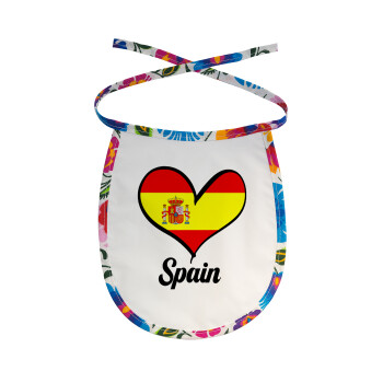 Spain flag, Σαλιάρα μωρού αλέκιαστη με κορδόνι Χρωματιστή