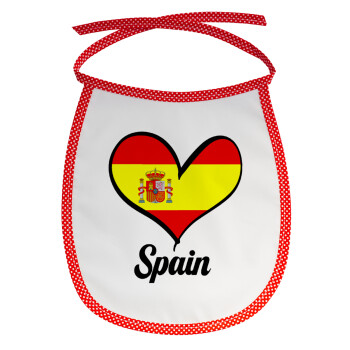 Spain flag, Σαλιάρα μωρού αλέκιαστη με κορδόνι Κόκκινη