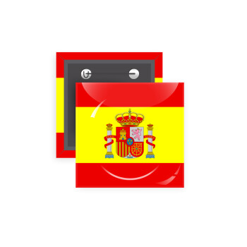 Spain flag, Κονκάρδα παραμάνα τετράγωνη 5x5cm