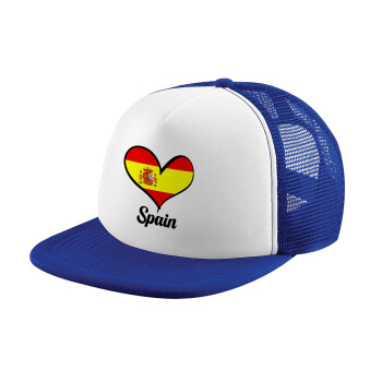 Spain flag, Καπέλο Soft Trucker με Δίχτυ Blue/White 