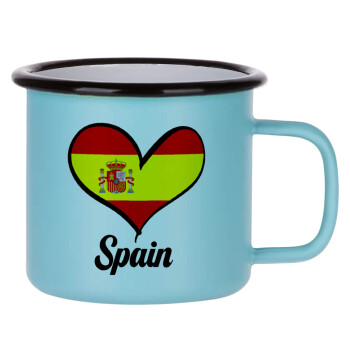 Spain flag, Κούπα Μεταλλική εμαγιέ ΜΑΤ σιέλ 360ml