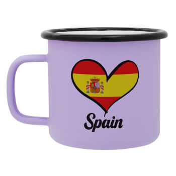 Spain flag, Κούπα Μεταλλική εμαγιέ ΜΑΤ Light Pastel Purple 360ml